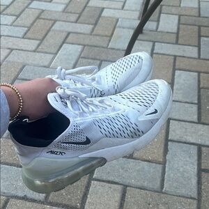 Nike White Air Max Sneakers with Translucent Heel